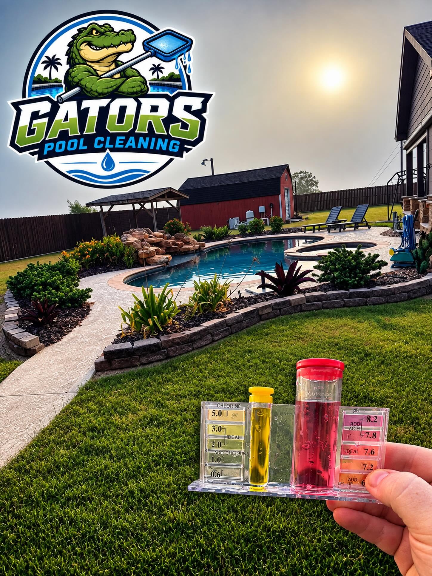 Pool water chemistry testing